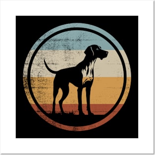 Retro Style Vintage Design Treeing Walker Coonhound Dog Posters and Art